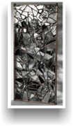 bas-relief in glass & metal